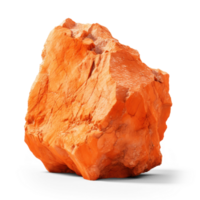 AI generated orange rock, png file of isolated cutout object on transparent background with shadow