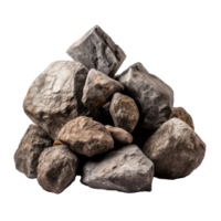 AI generated a pile of smooth stones, png file of isolated cutout object on transparent background