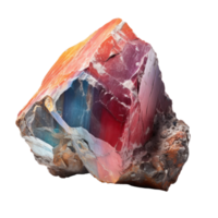 AI generated colorful rock, png file of isolated cutout object on transparent background