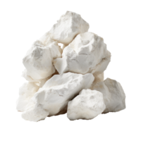 AI generated a pile of white rough stones, png file of isolated cutout object on transparent background