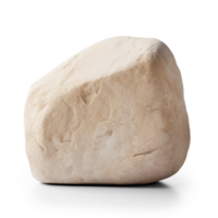 AI generated white smooth rock, png file of isolated cutout object on transparent background with shadow