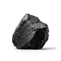 AI generated black heavy smooth stone ,png file of isolated cutout object on transparent background with shadow png