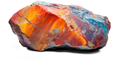 AI generated colorful heavy rock, png file of isolated cutout object on transparent background with shadow