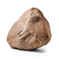 AI generated heavy brown stone, png file of isolated cutout object on transparent background with shadow