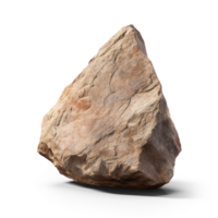 AI generated heavy brown stone, png file of isolated cutout object on transparent background with shadow