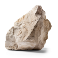 AI generated white big rock, png file of isolated cutout object on transparent background with shadow