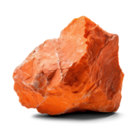 AI generated orange large rock, png file of isolated cutout object on transparent background with shadow