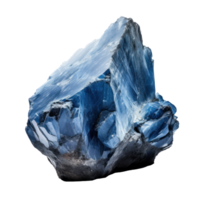 AI generated blue heavy rock, png file of isolated cutout object on transparent background