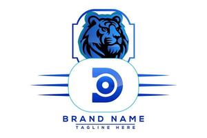 Tiger DO Blue logo Design. Vector logo design for business.