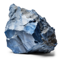 AI generated blue heavy rock, png file of isolated cutout object on transparent background with shadow