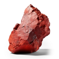 AI generated red big rock, png file of isolated cutout object on transparent background with shadow