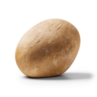 AI generated large processed brown stone, png file of isolated cutout object on transparent background with shadow