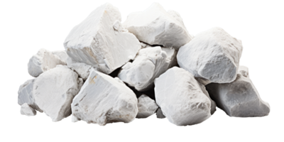 AI generated a pile of white rough stones, png file of isolated cutout object on transparent background