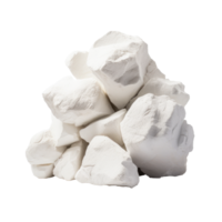 AI generated a pile of white rough stones, png file of isolated cutout object on transparent background