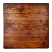 AI generated Wooden Table Top View on Transparent Background png