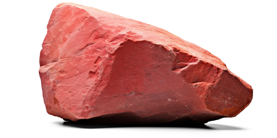 AI generated red heavy rock, png file of isolated cutout object on transparent background with shadow