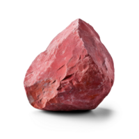 AI generated red large rock, png file of isolated cutout object on transparent background with shadow