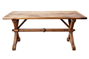 AI generated Classic Wood Table on Transparent Background png