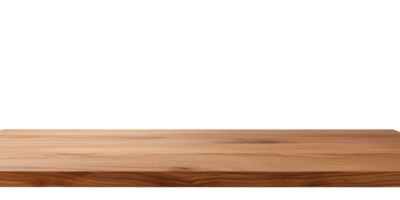 AI generated Empty Wood Table on Transparent Background png