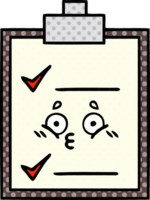 checklist stripboekstijl cartoon png