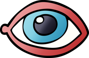 Cartoon-Doodle-Auge starrt an png