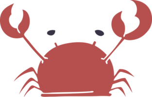 quirky hand drawn cartoon happy crab png