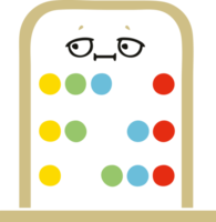 flat color retro cartoon abacus png