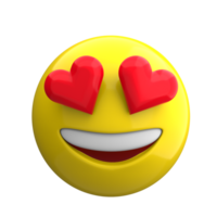 love eyes emoji 3D icon png