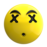 étourdi emoji 3d icône png