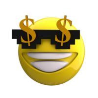 ricco emoji 3d icona png