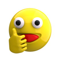 me gusta emoji 3d icono png