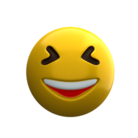 sourire plisser les yeux visage 3d icône png