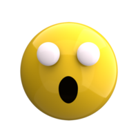 schockiert Emoji 3d Symbol png