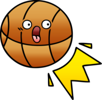 gradient shaded cartoon basketball png