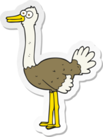 sticker of a cartoon ostrich png