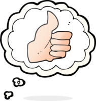 thought bubble cartoon thumbs up symbol png