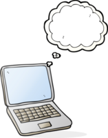 thought bubble cartoon laptop computer png