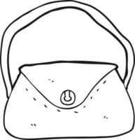 black and white cartoon purse png