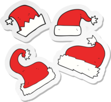 sticker of a cartoon christmas hats png