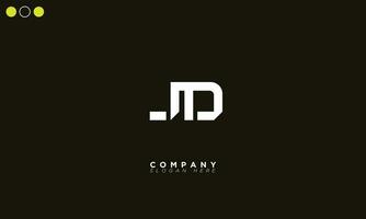 JD Alphabet letters Initials Monogram logo DJ, J and D vector