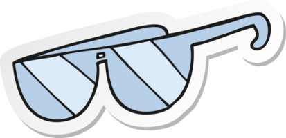 sticker of a cartoon glasses png