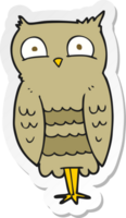 sticker of a cartoon owl png