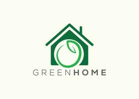 Home leaf logo design vector template. Nature home Leaf vector logo