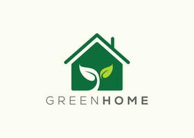 Home leaf logo design vector template. Nature home Leaf vector logo