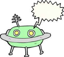 comic book speech bubble cartoon alien spaceship png