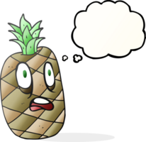 thought bubble cartoon pineapple png