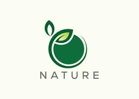 Green leaf logo design vector template. Nature Growth Leaf vector logo.