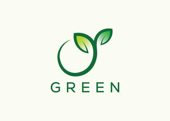 Green leaf logo design vector template. Nature Growth Leaf vector logo.