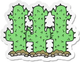 sticker of a cartoon cactus png