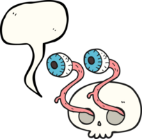 gross speech bubble cartoon eyeball skull png